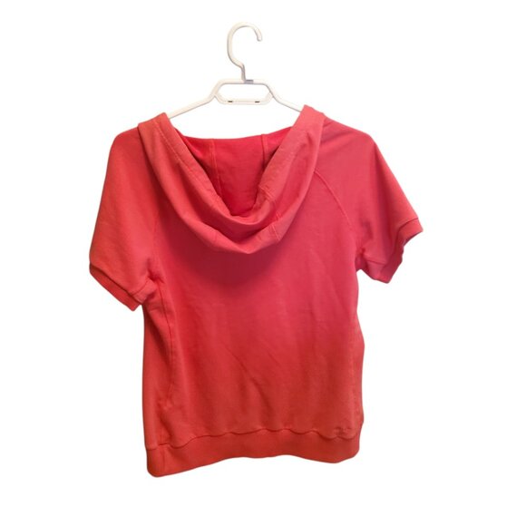 Light Red Nike Short-Sleeved Sweater with Hood - Picture 2 of 3